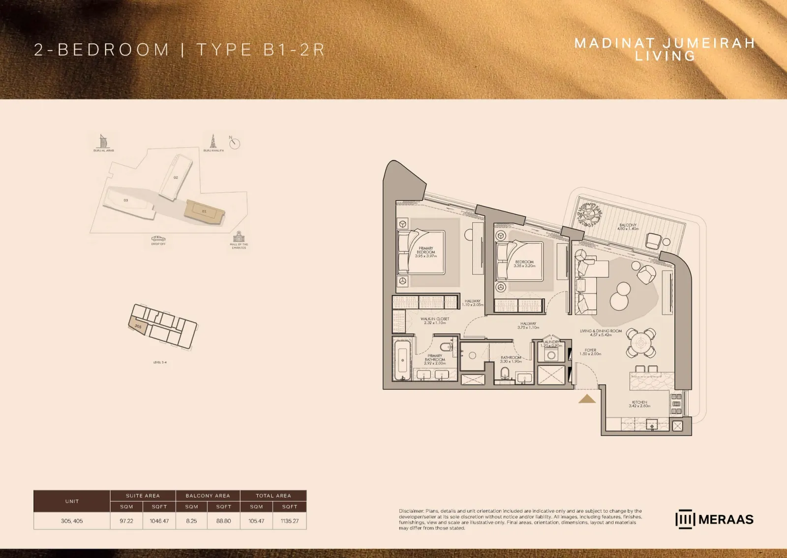 Floor plan for Type B1-2R
