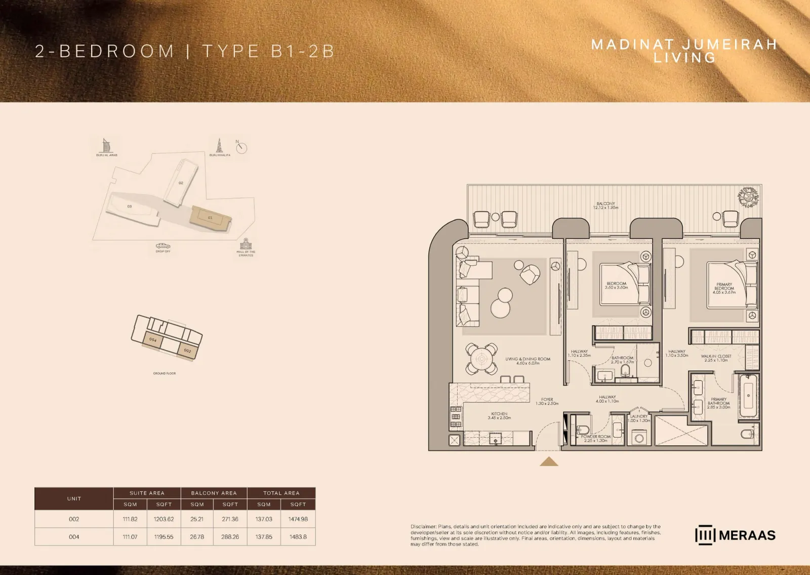 Floor plan for Type B1-2B