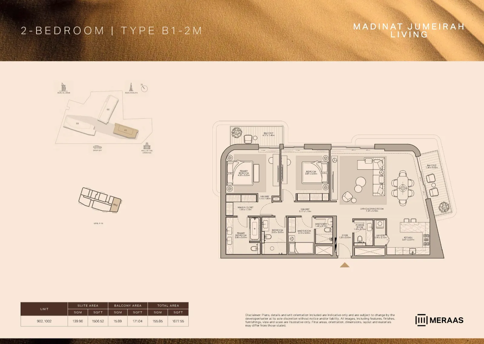 Floor plan for Type B1-2M