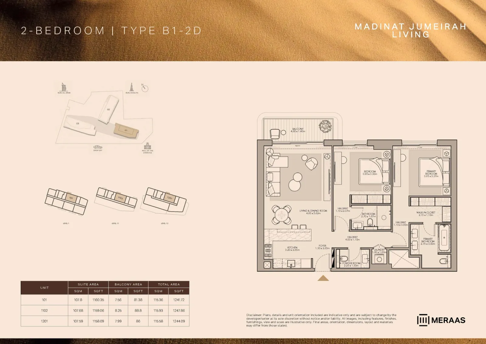 Floor plan for Type B1-2D