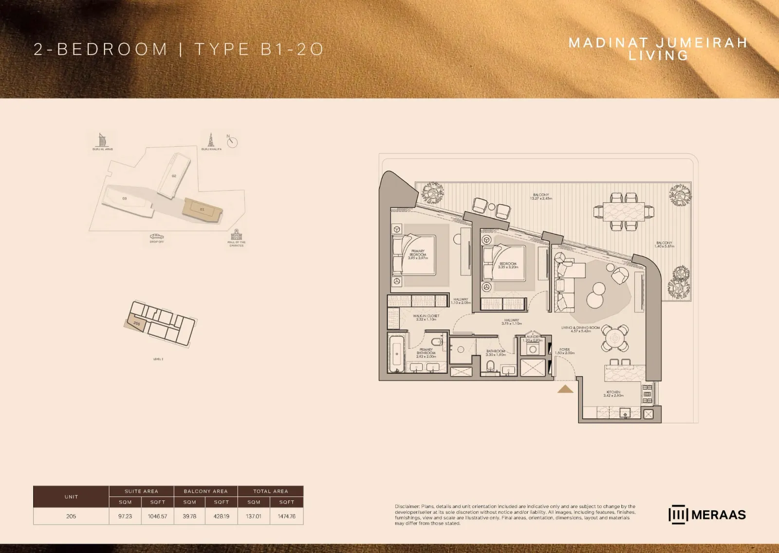 Floor plan for Type B1-2O