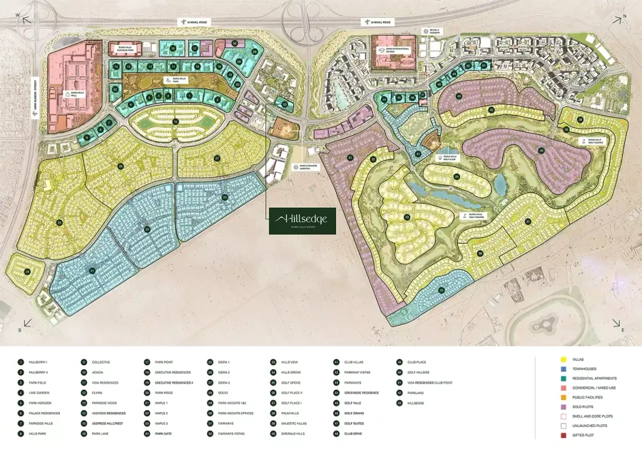 Hillsedge by Emaar master plan