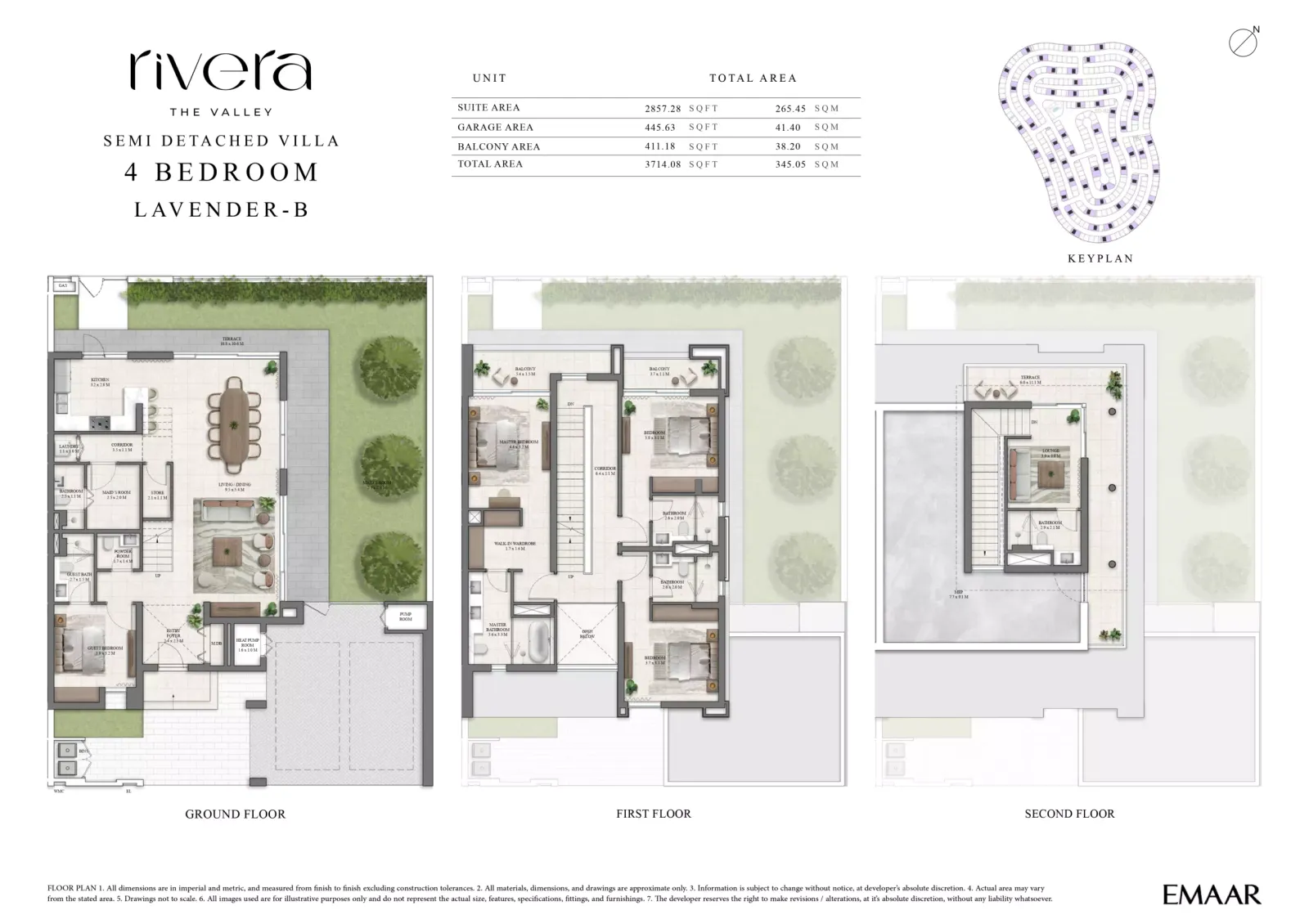 Floor plan for LAVENDER-B