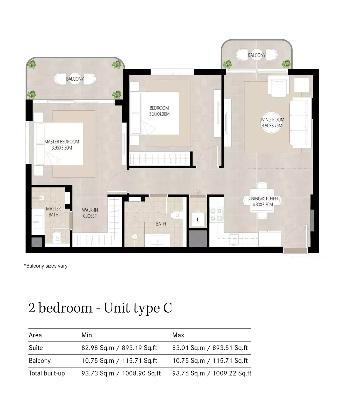 Floor plan for Type C