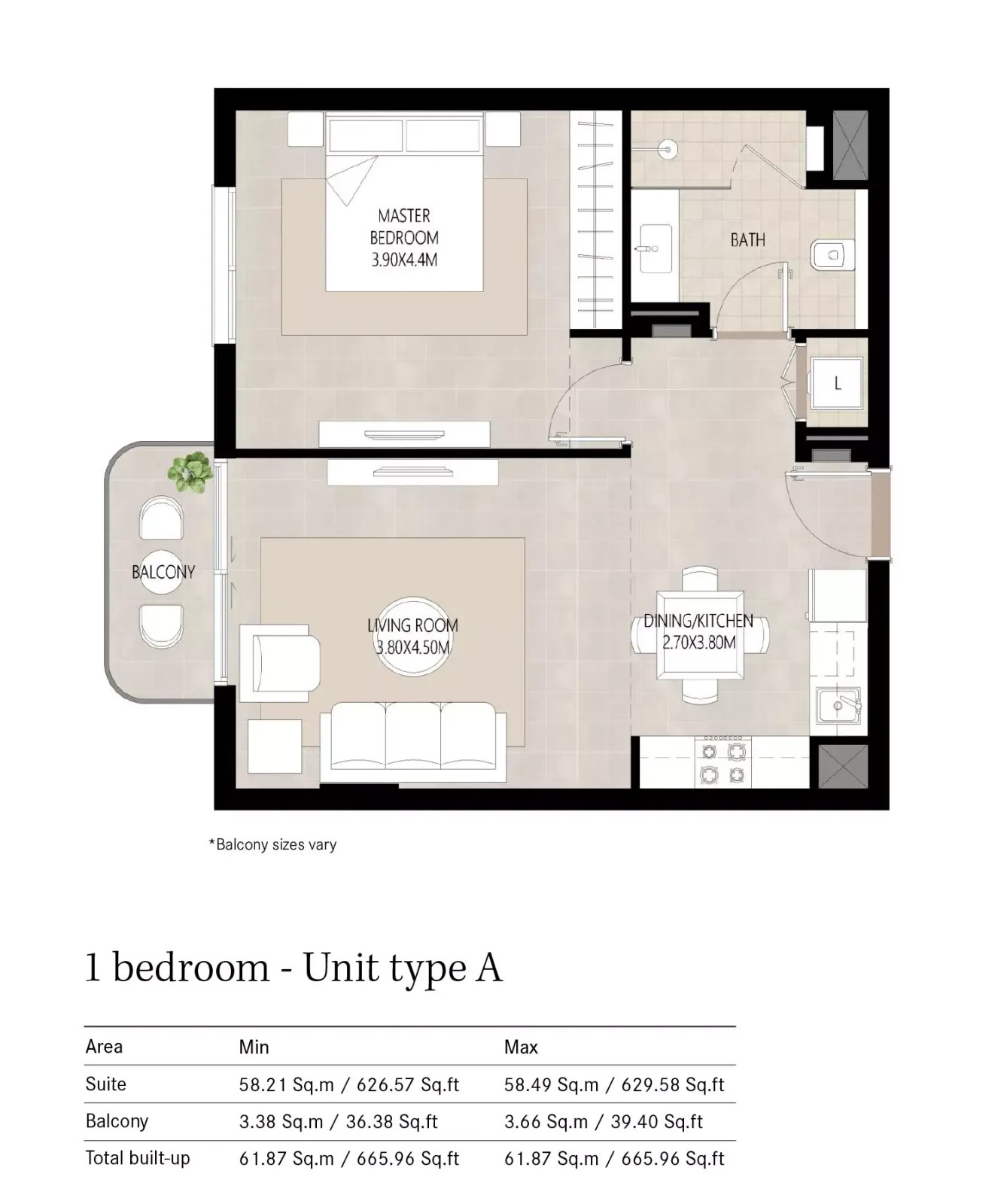 Floor plan for Type A