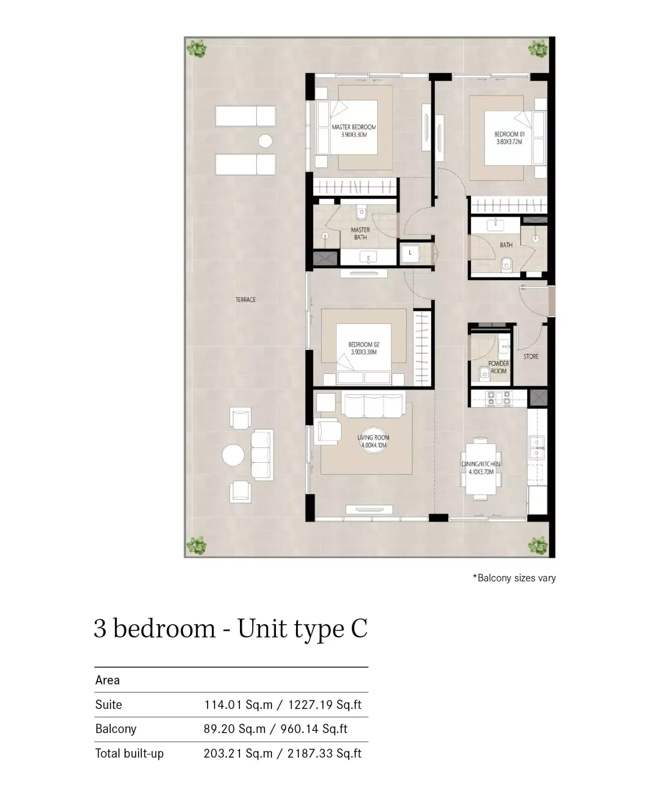 Floor plan for Type C