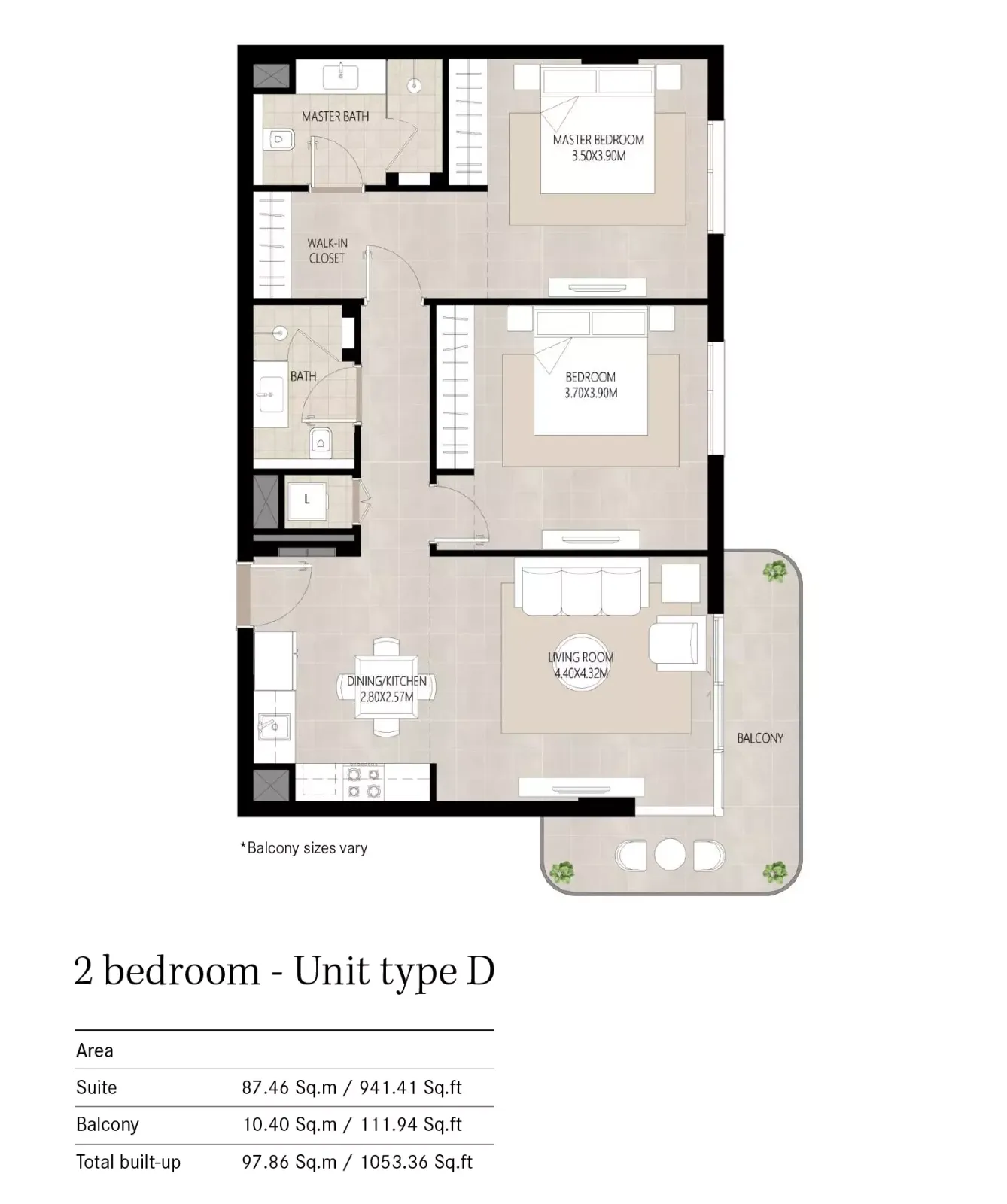 Floor plan for Type D