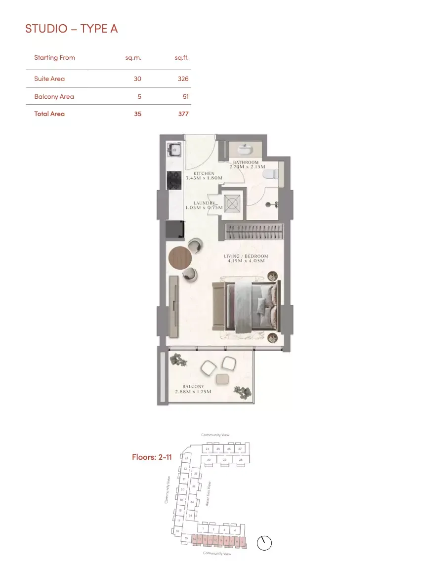 Floor plan for Type A