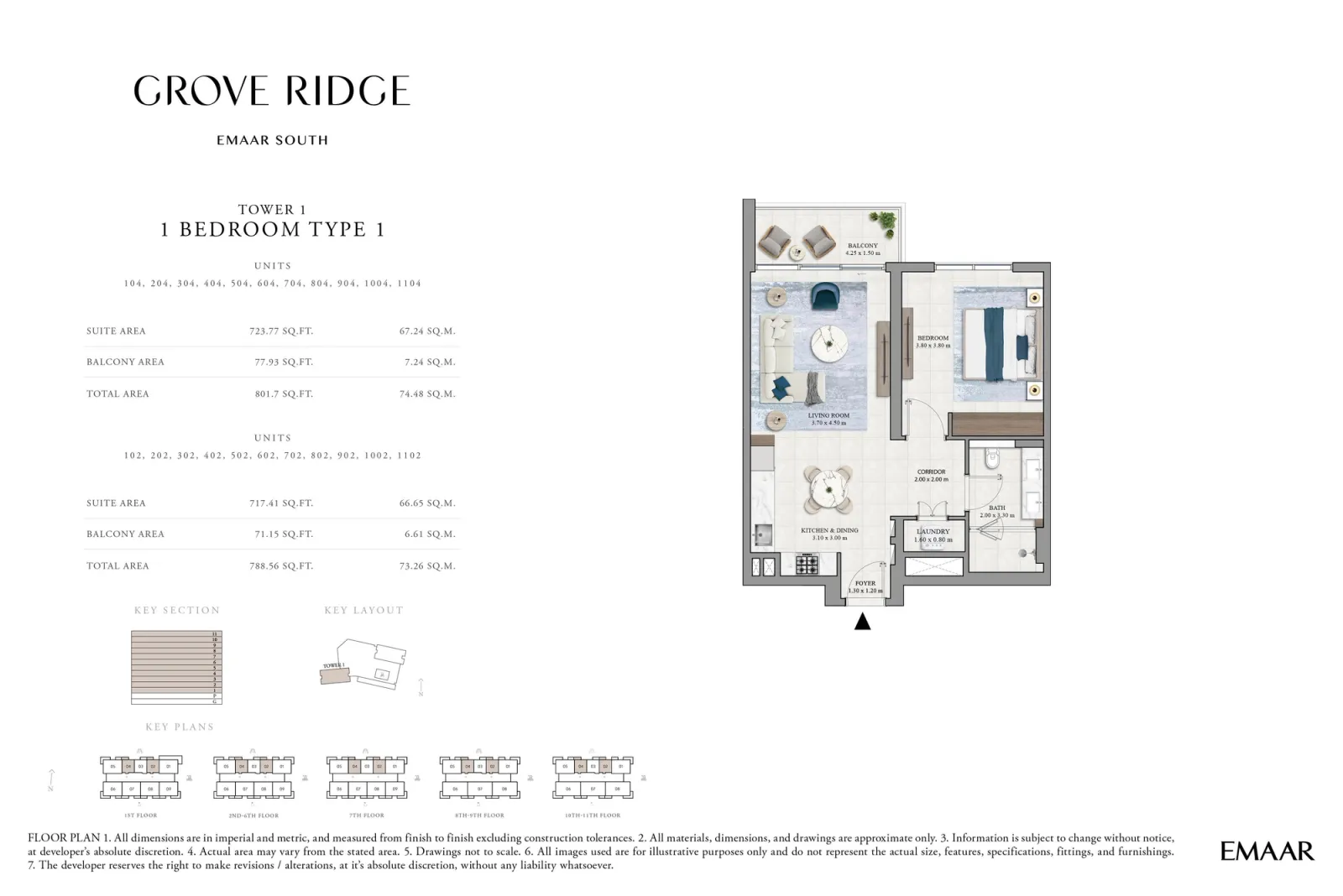 Floor plan for Type 1