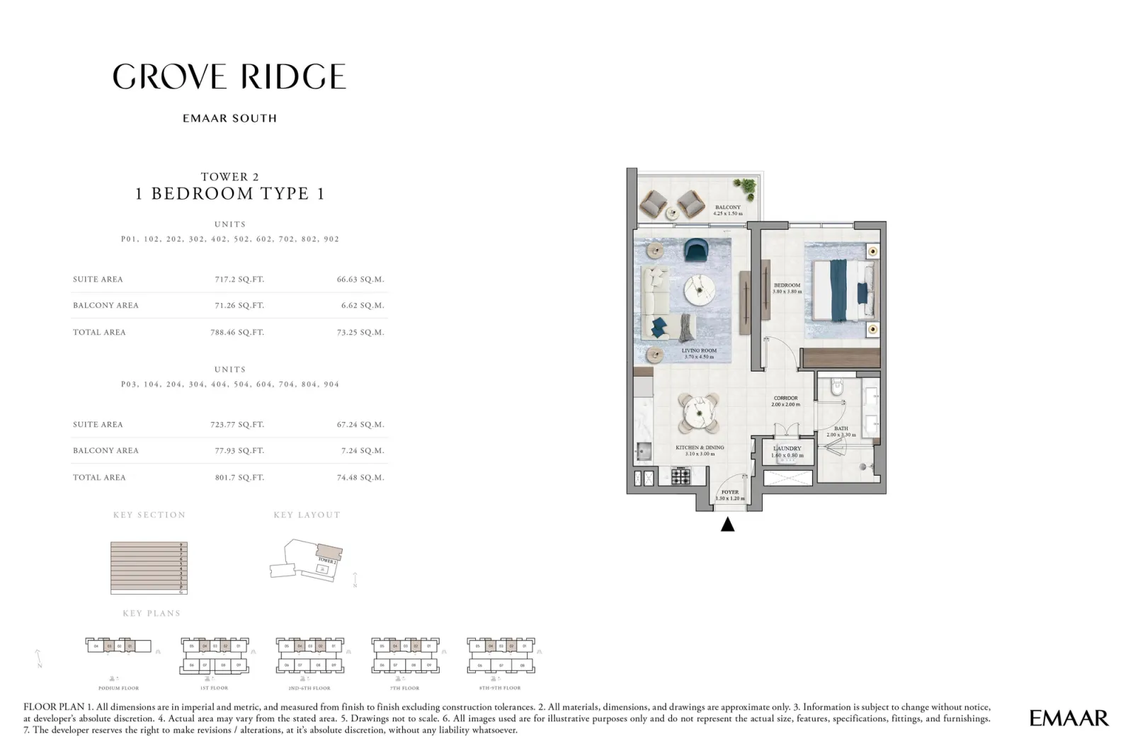 Floor plan for Type 1