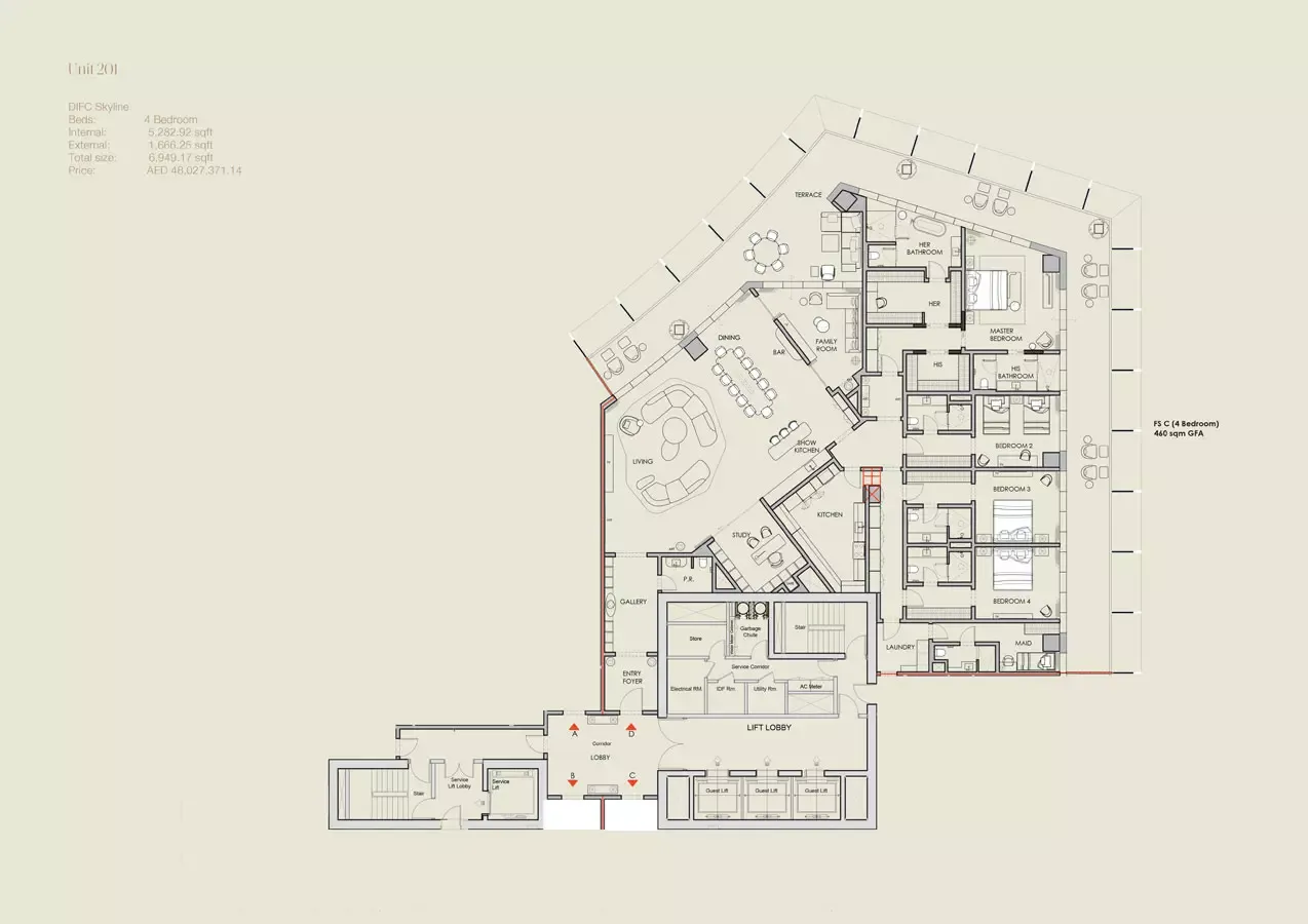 Floor plan for Type C