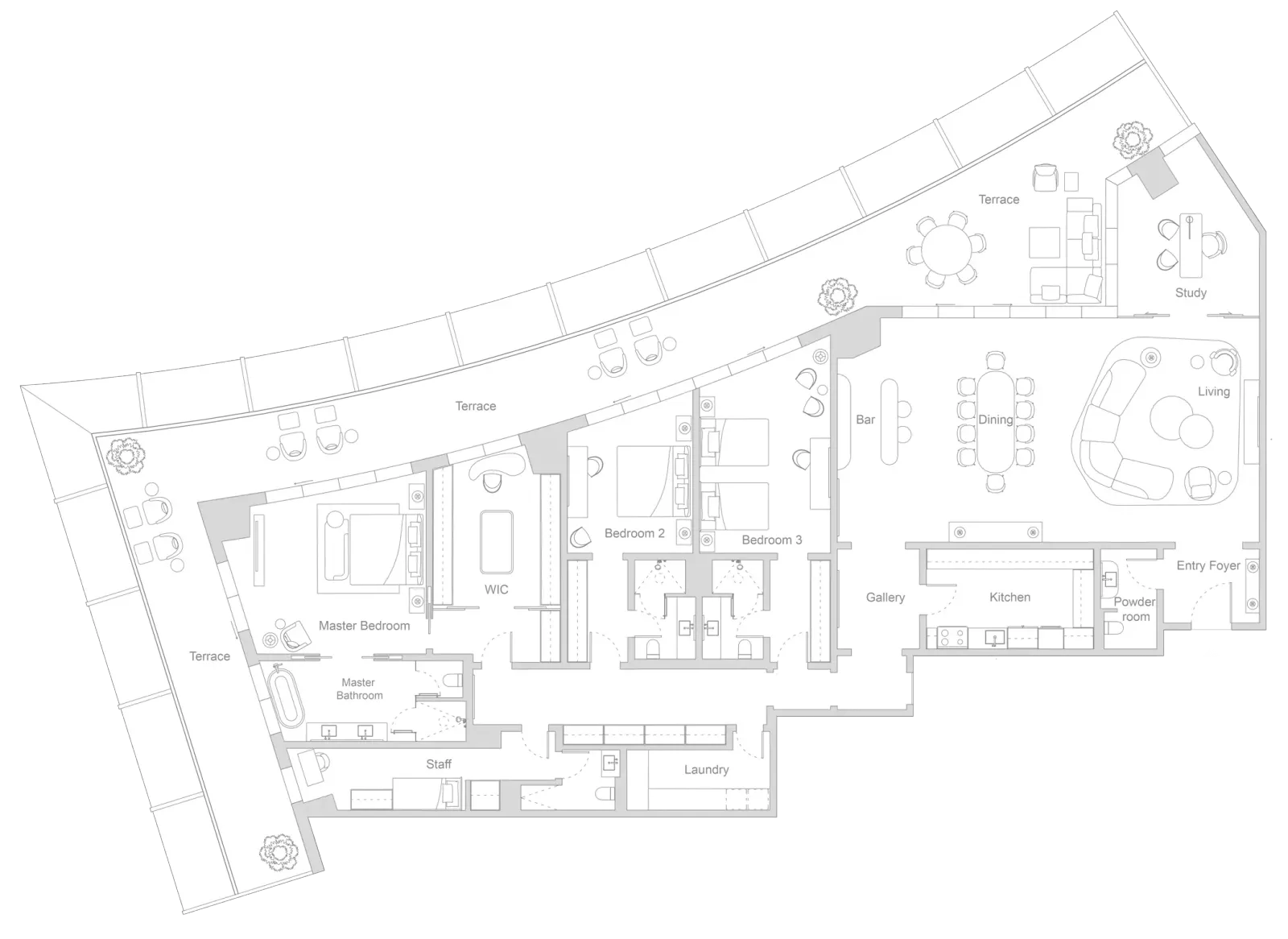 Floor plan for Type E