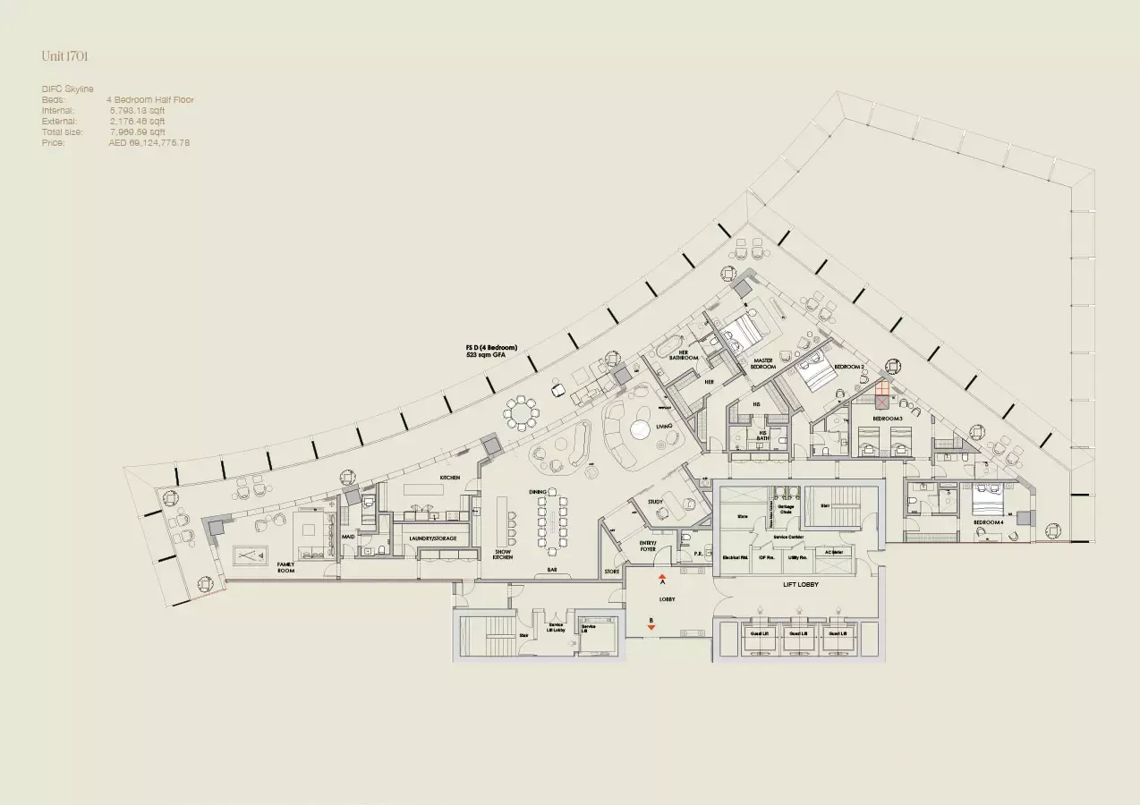 Floor plan for Type A