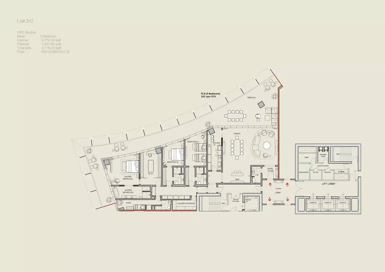 Floor plan for Type A