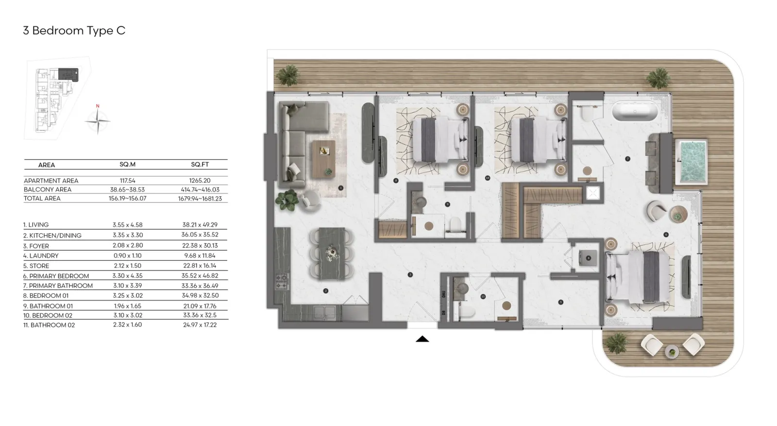 Floor plan for Type C