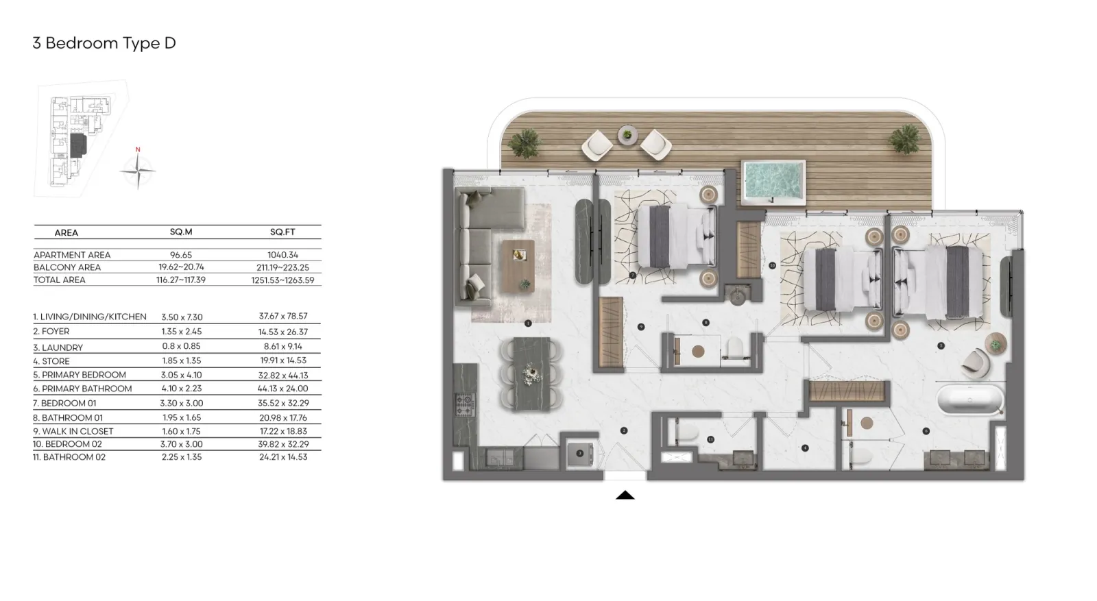 Floor plan for Type D