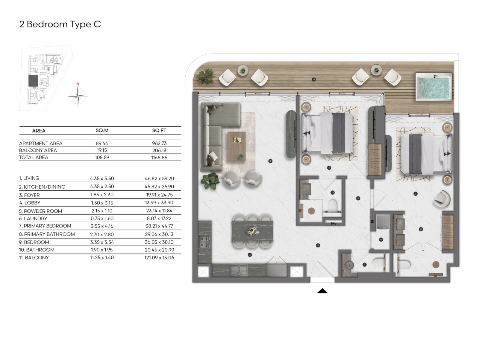 Floor plan for Type C