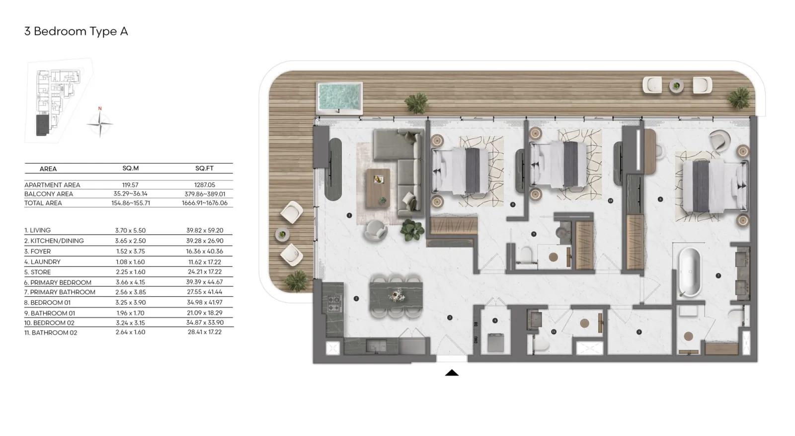 Floor plan for Type A