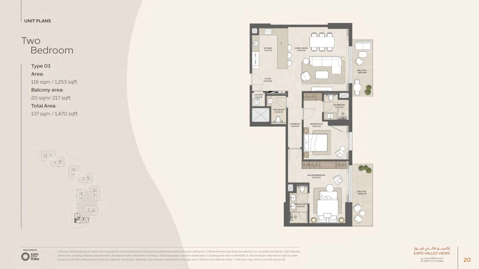 Floor plan for Type 03