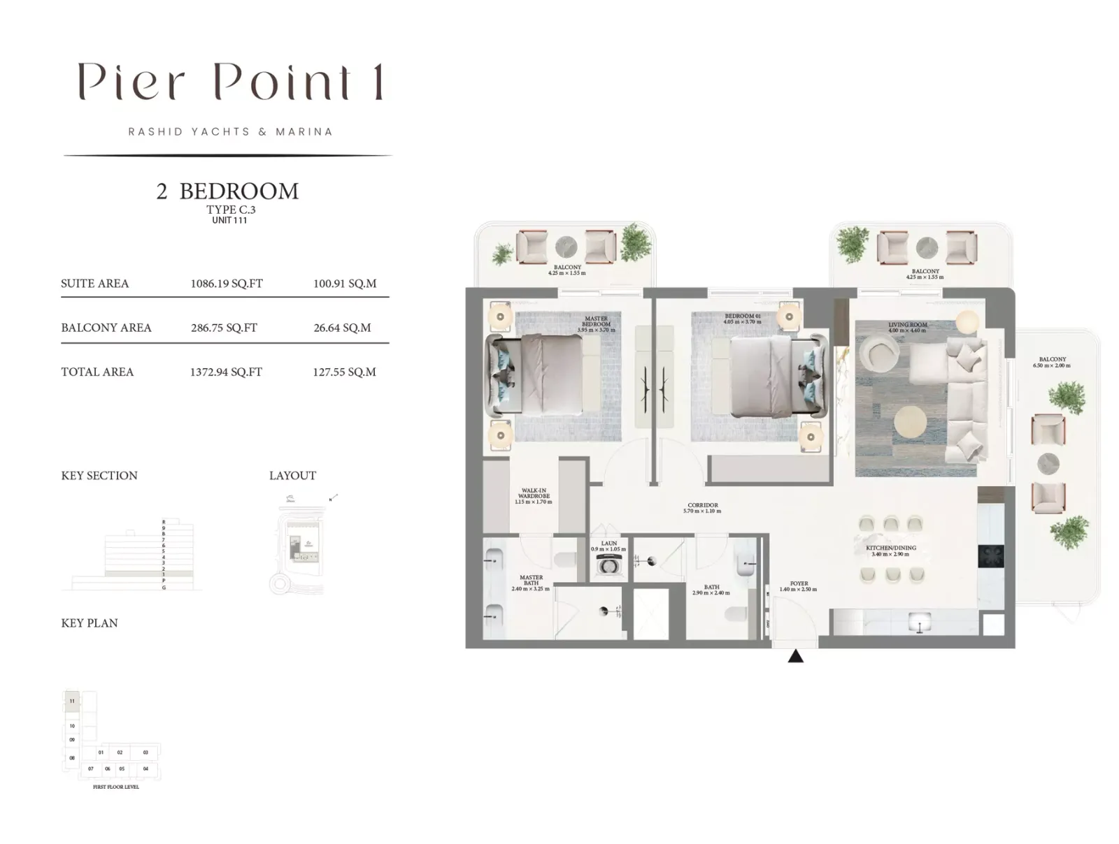 Floor plan for Type C3