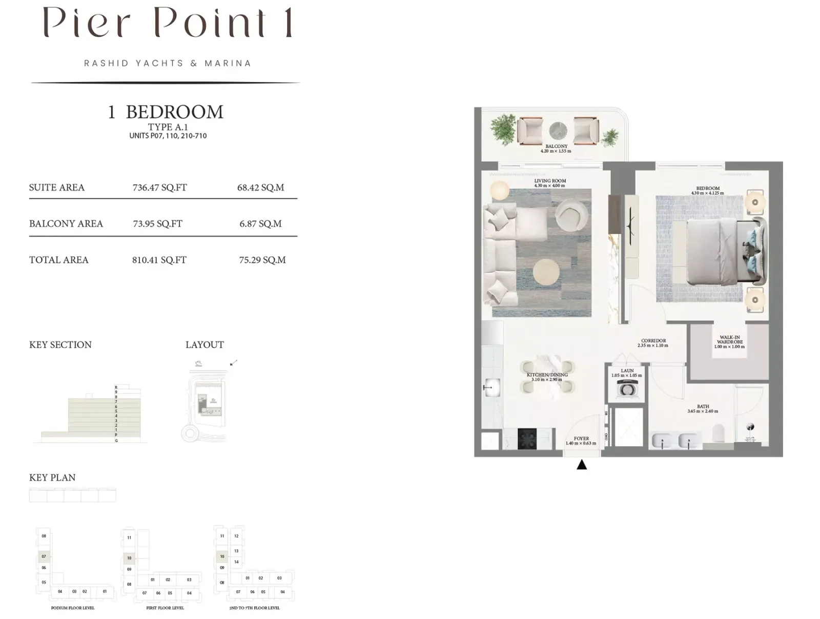Floor plan for Type A1