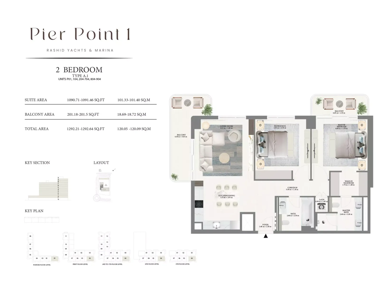 Floor plan for Type A1