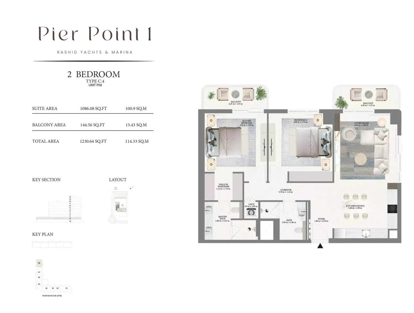 Floor plan for Type C4