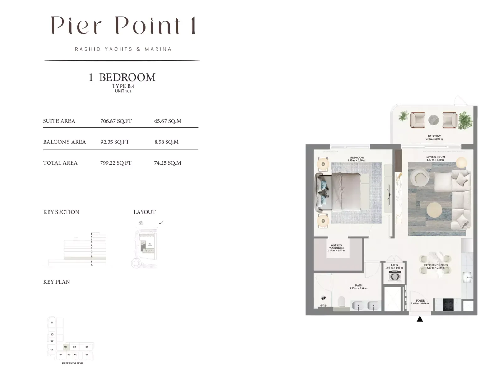 Floor plan for Type B4