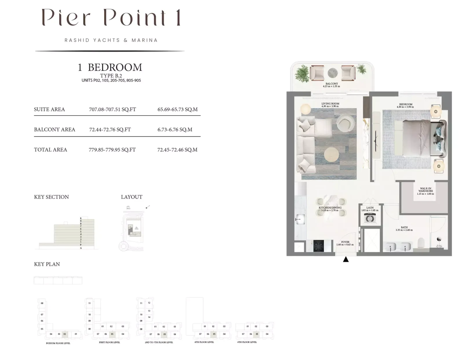 Floor plan for Type B2
