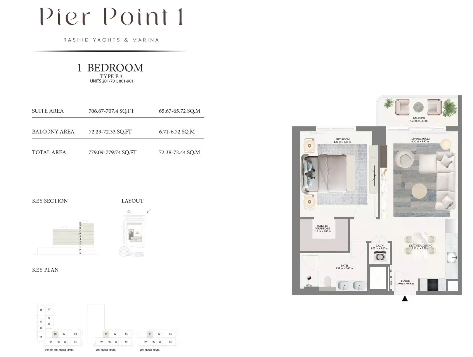 Floor plan for Type B3