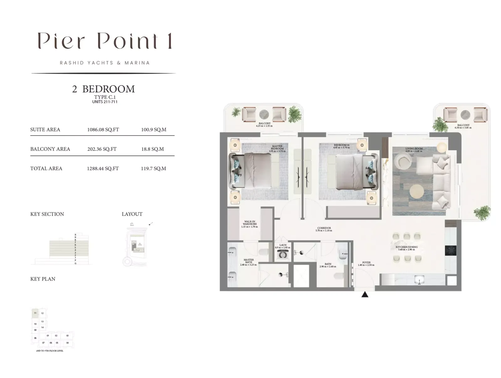 Floor plan for Type C1