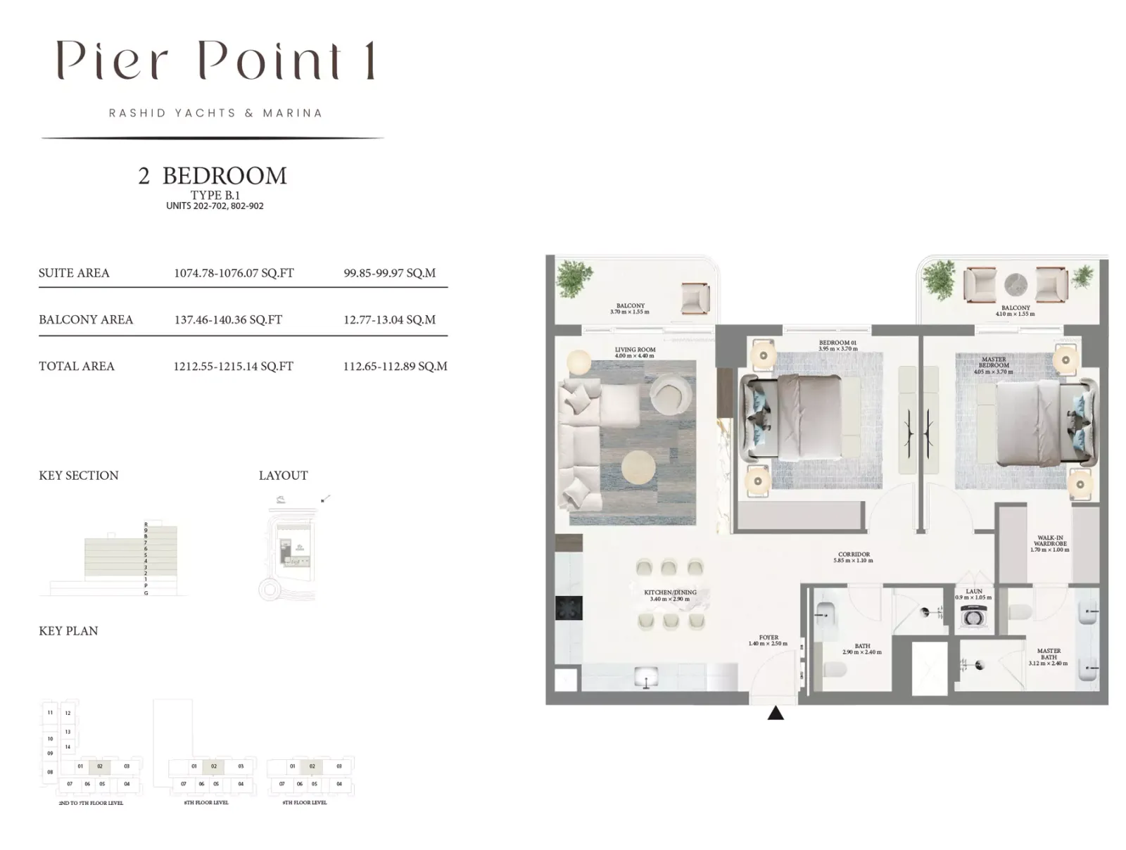 Floor plan for Type B1