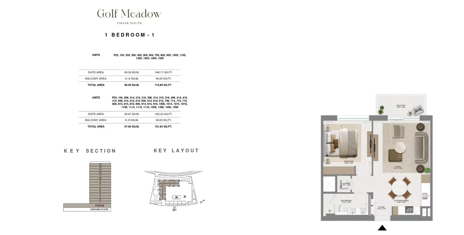 Floor plan for Type 1
