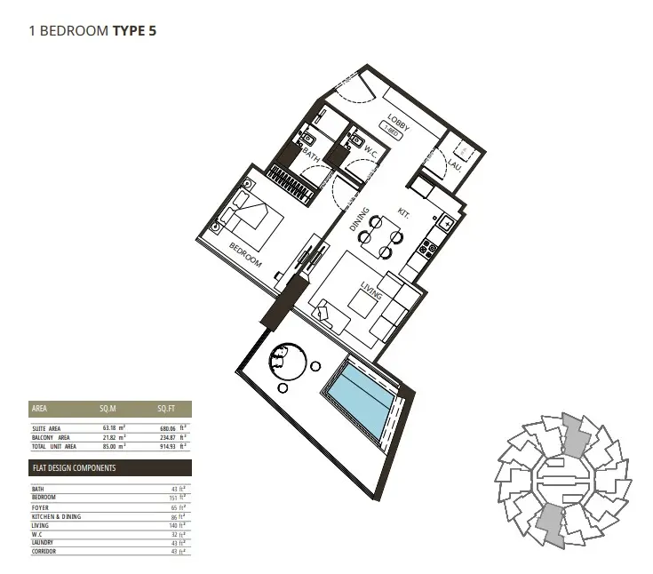 Floor plan for Type 5