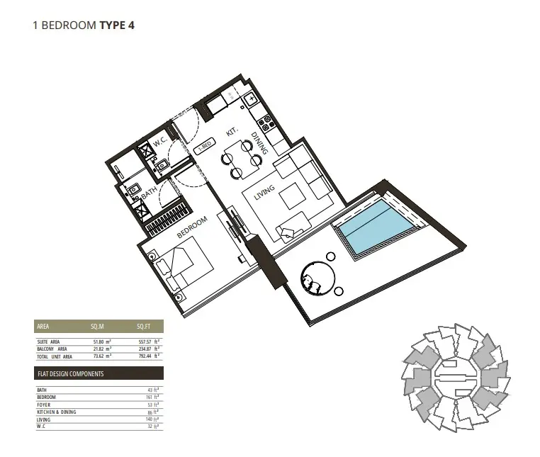 Floor plan for Type 4