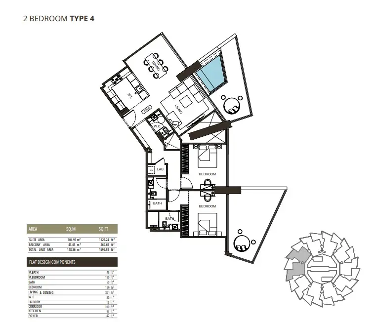 Floor plan for Type 4