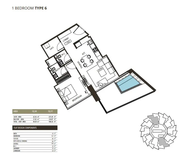 Floor plan for Type 6