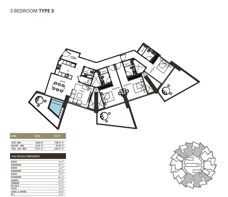 Floor plan for Type 3