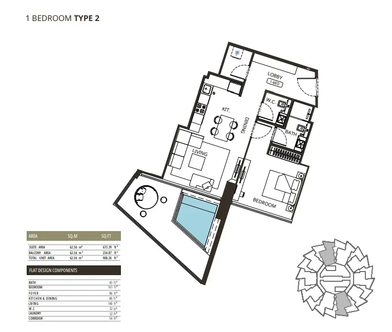 Floor plan for Type 2