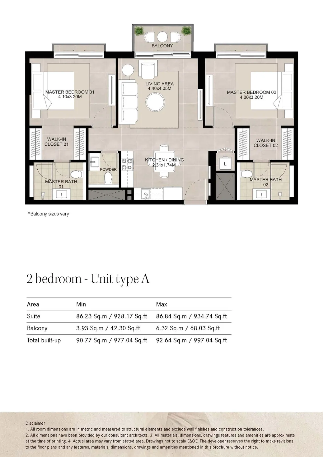 Floor plan for Type A