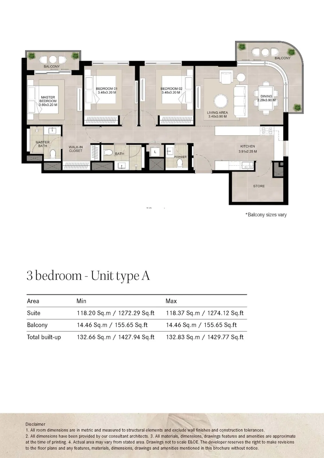 Floor plan for Type A