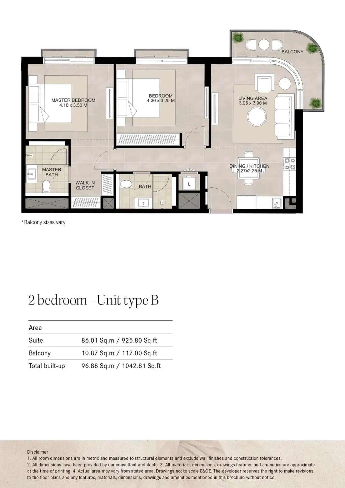 Floor plan for Type B