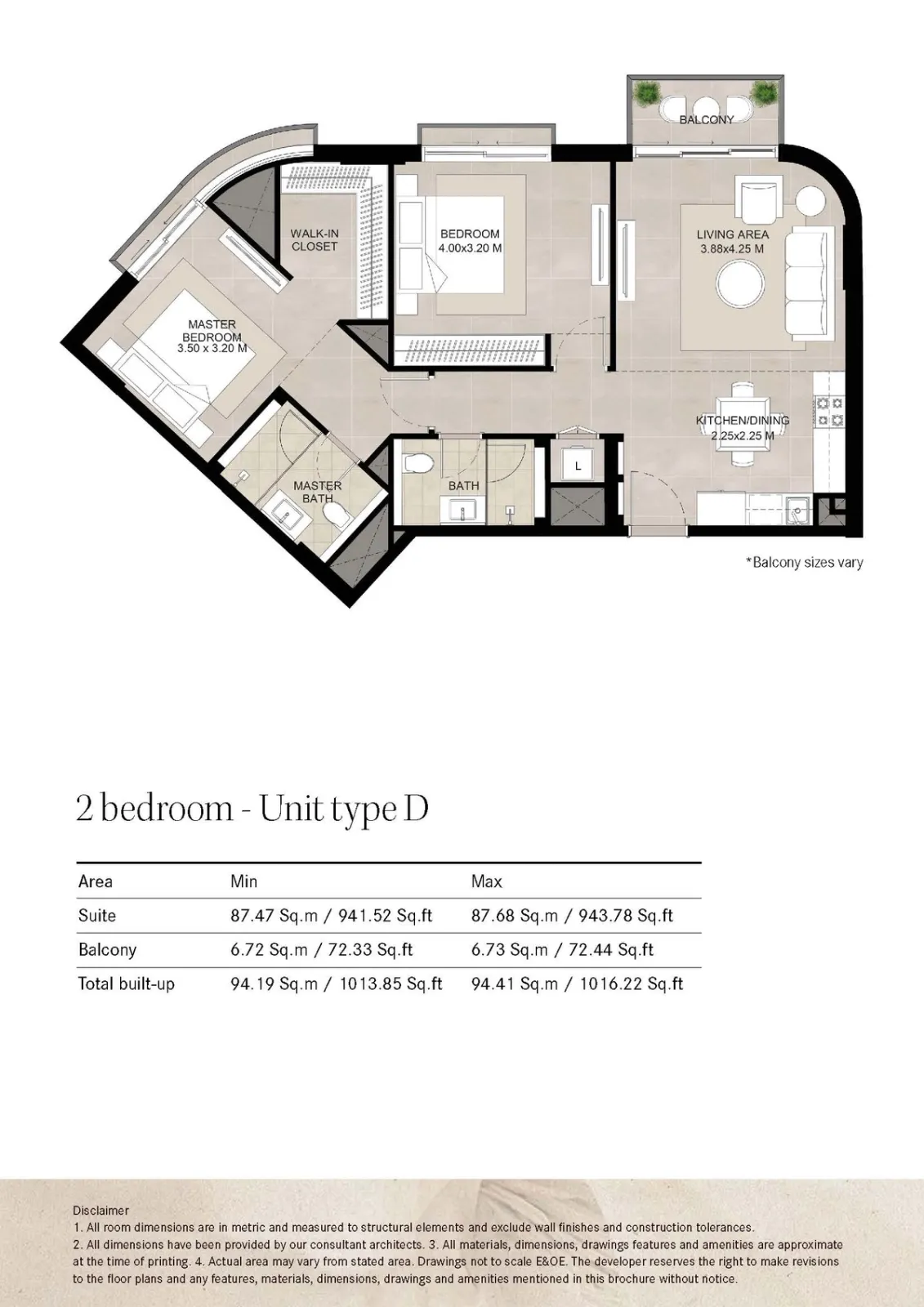 Floor plan for Type D