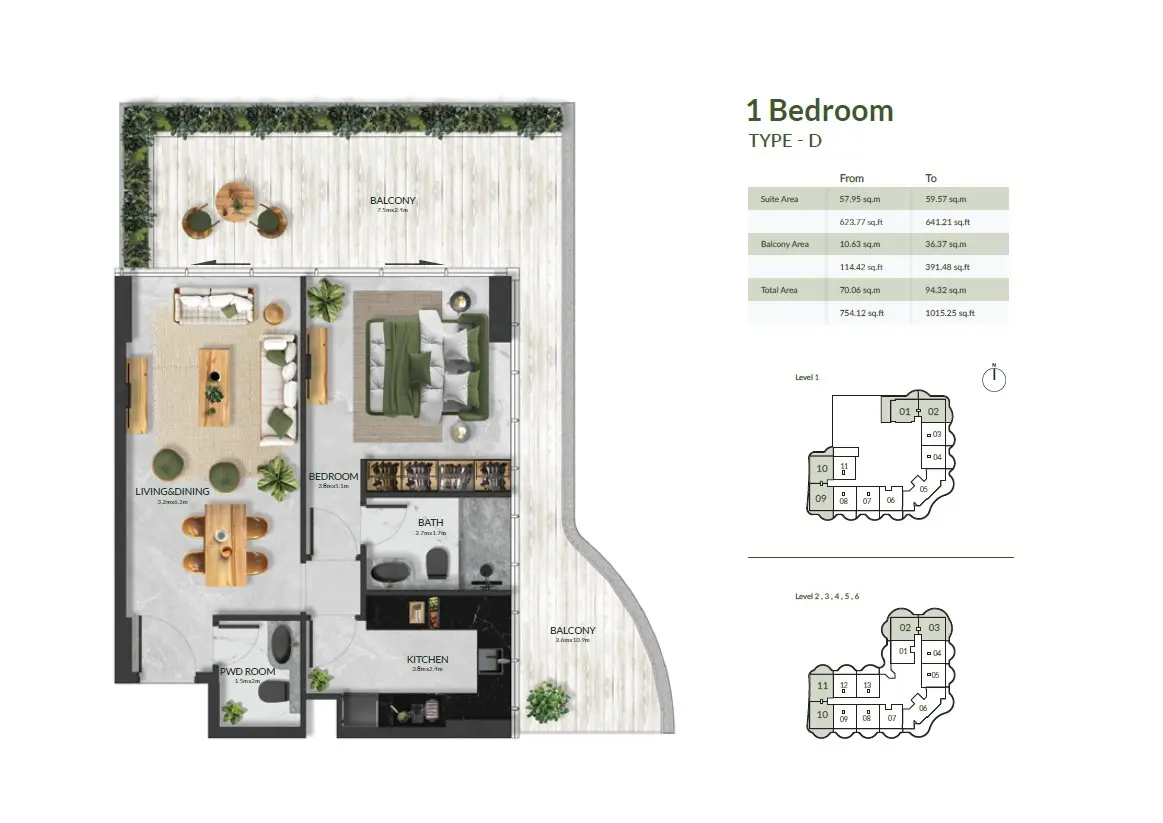 Floor plan for Type D