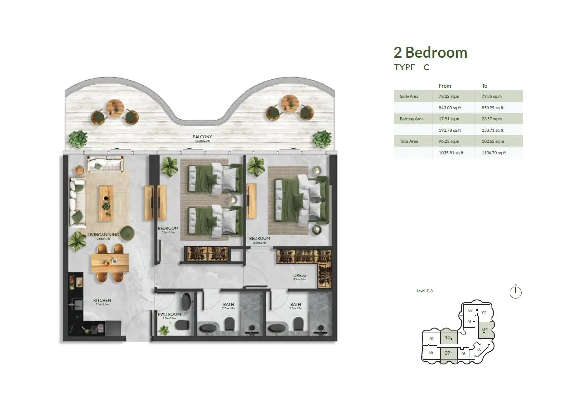 Floor plan for Type C