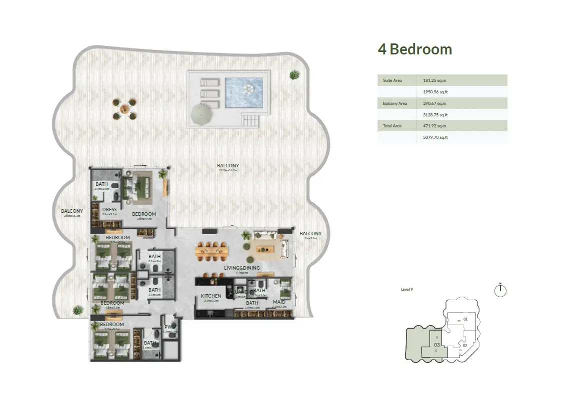 Floor plan for Type A