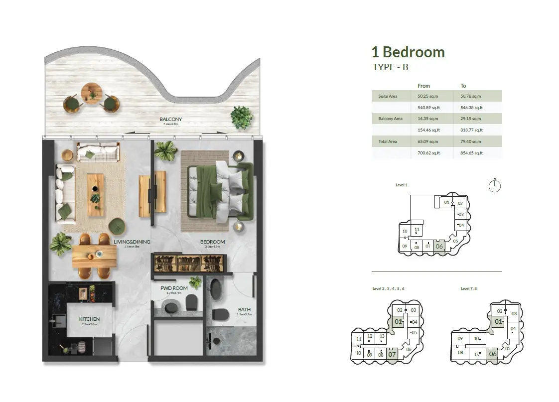 Floor plan for Type B