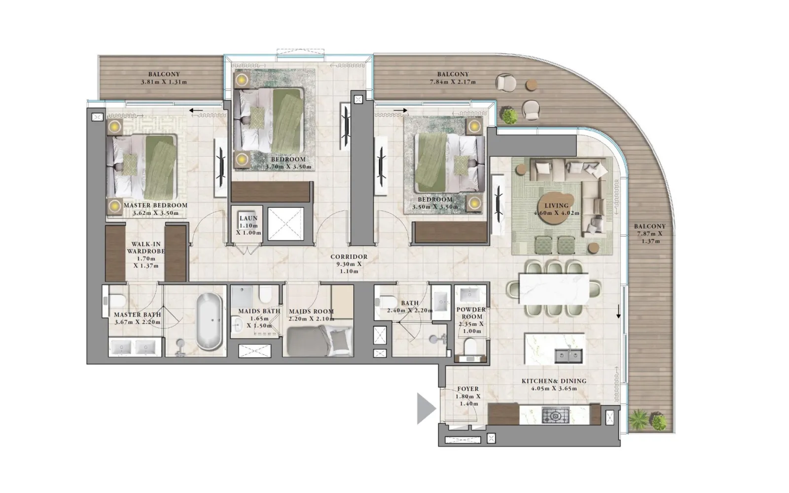 Floor plan for Type 1