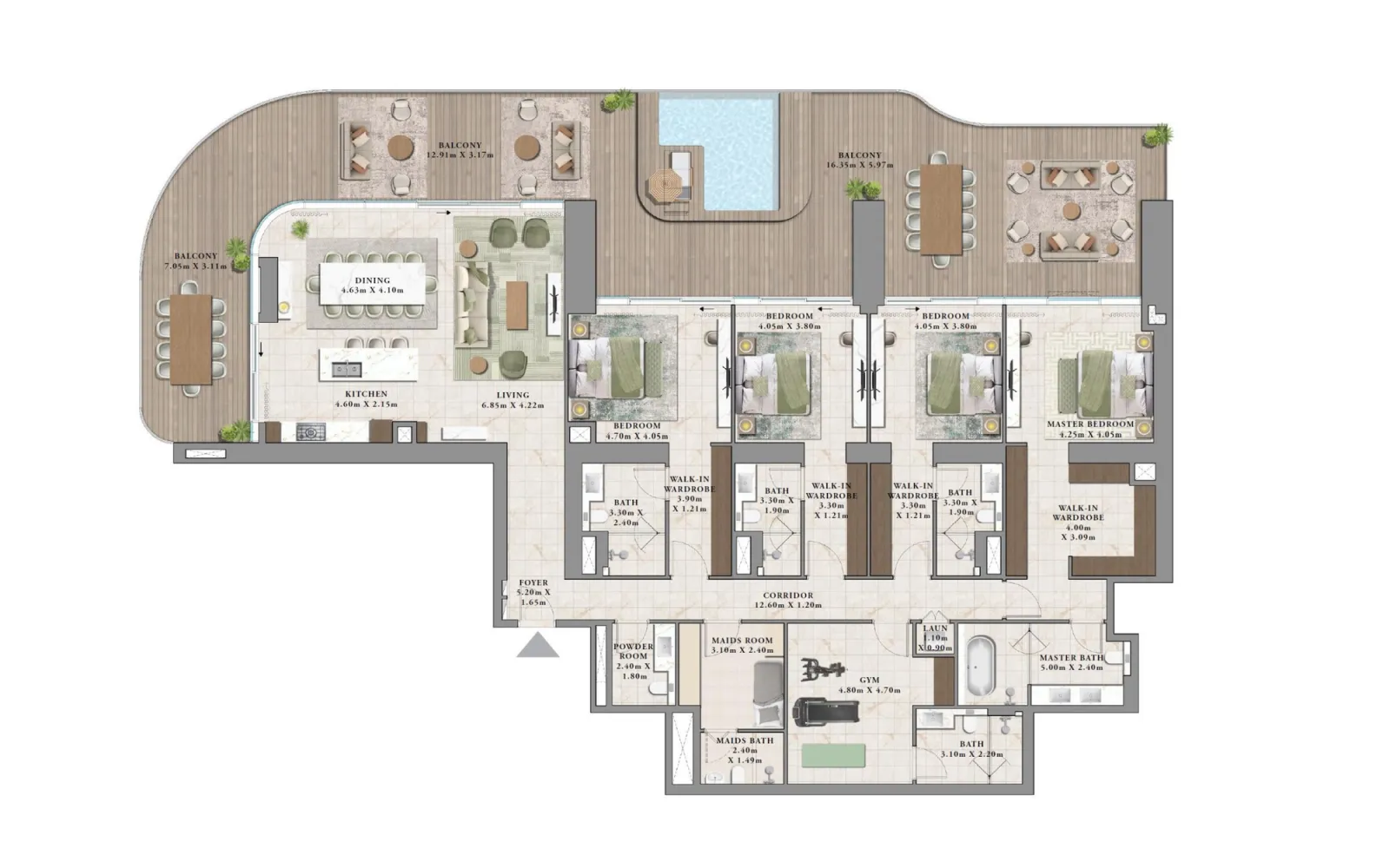 Floor plan for Type 1