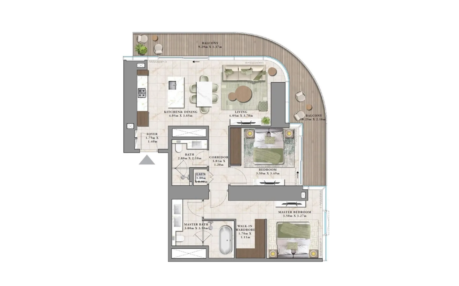 Floor plan for Type 1